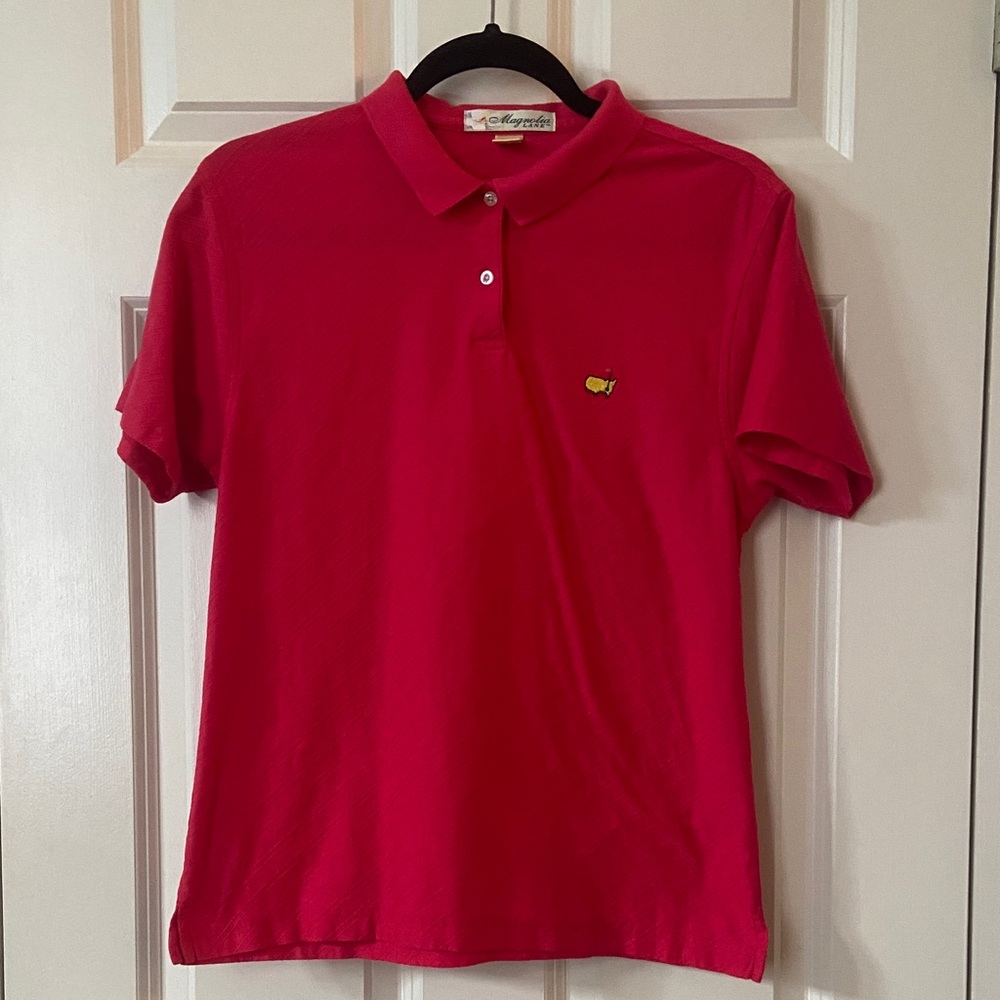 Magnolia Lane Masters Tournament Golf Polo Shirt Pink Pima Cotton Large